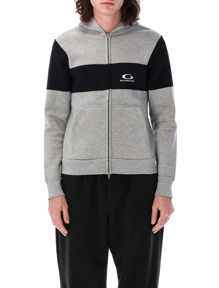 Balenciaga Slim-Fit Sweatsuit Hoodie With Full-Zip Closure