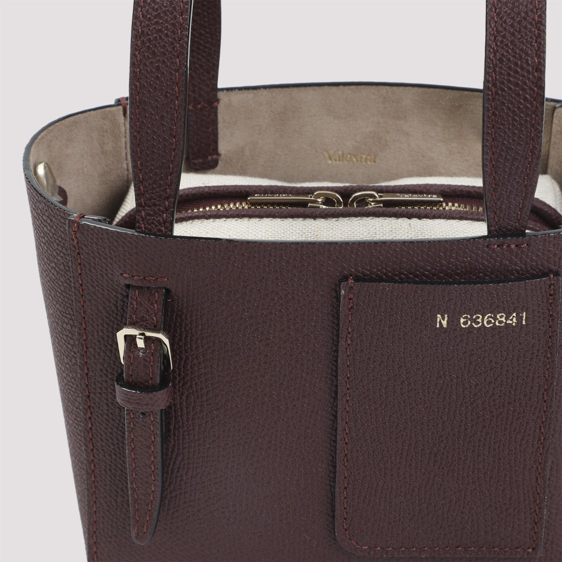 Valextra Structured Calf Leather Shoulder Bag