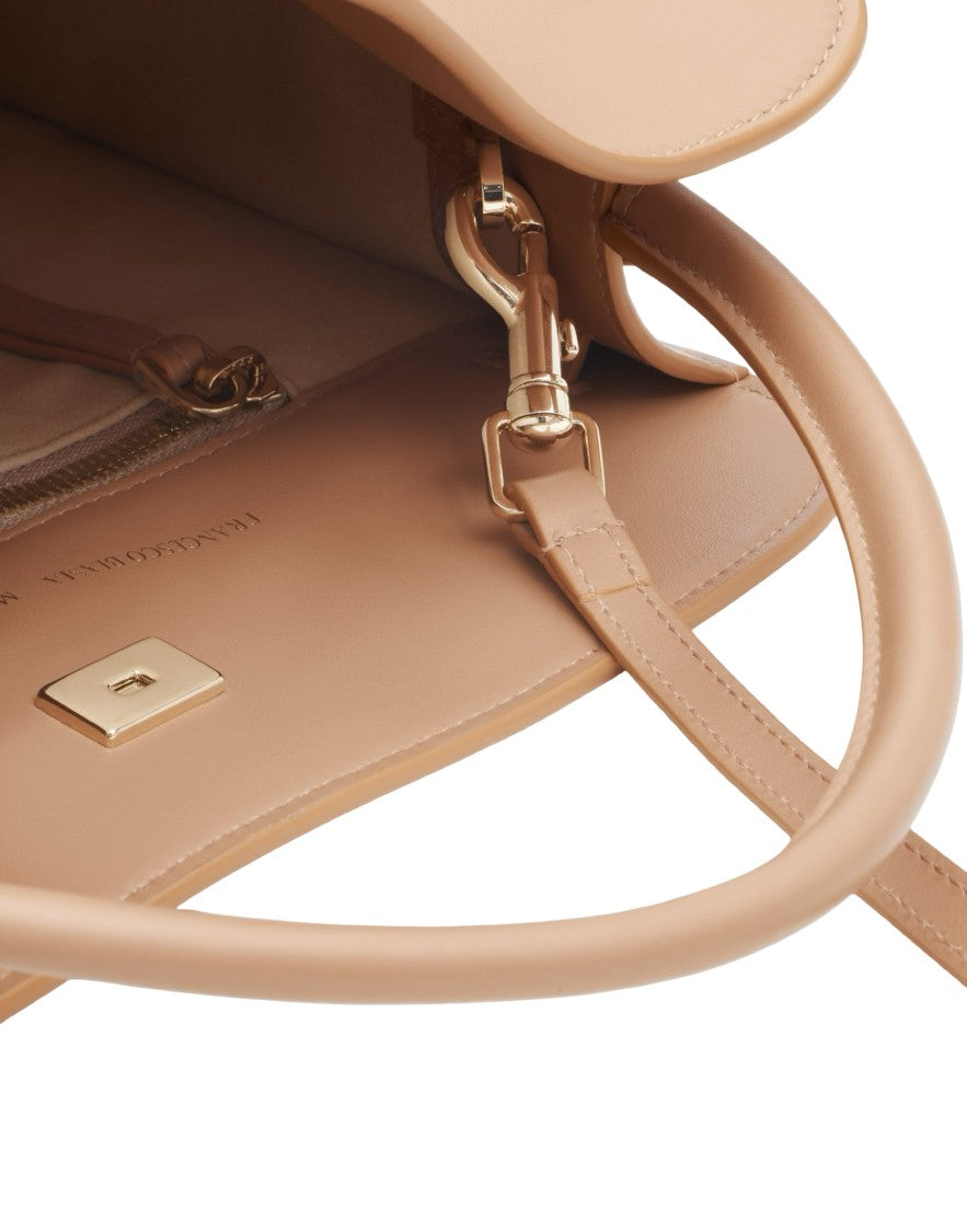 Biasia Structured Small Handbag With Detachable Strap And Gold-Tone Accents