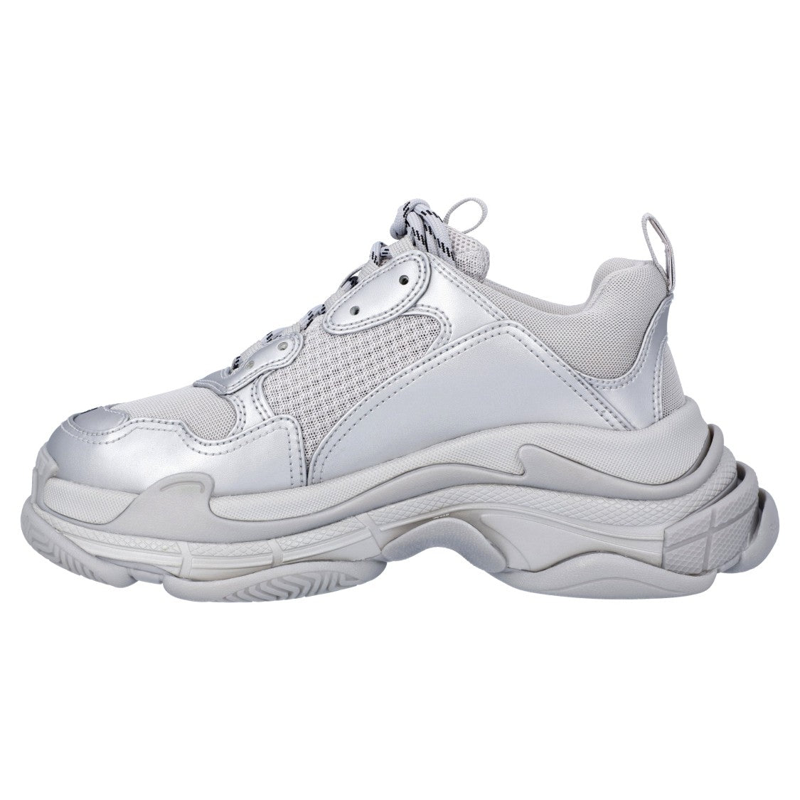 Balenciaga Silver Metallic' Triple S Sneaker