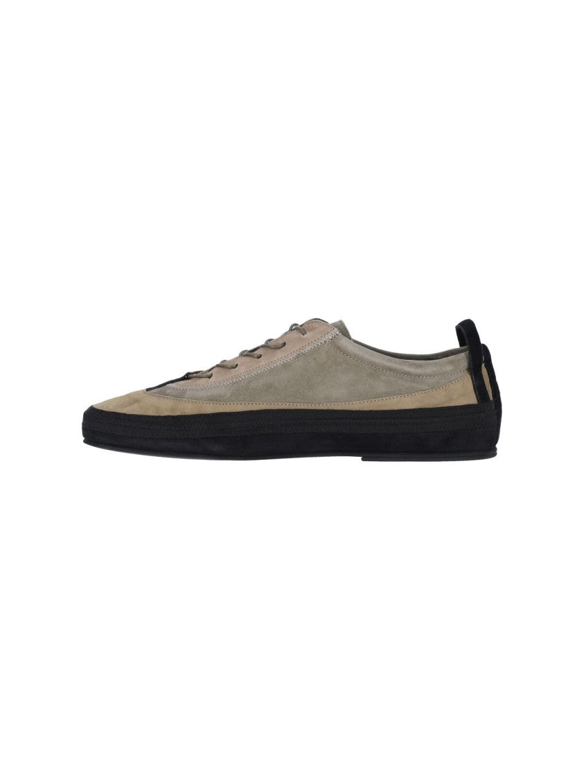 Ranra Grey Heitt Suede Rounded Toe Sneakers