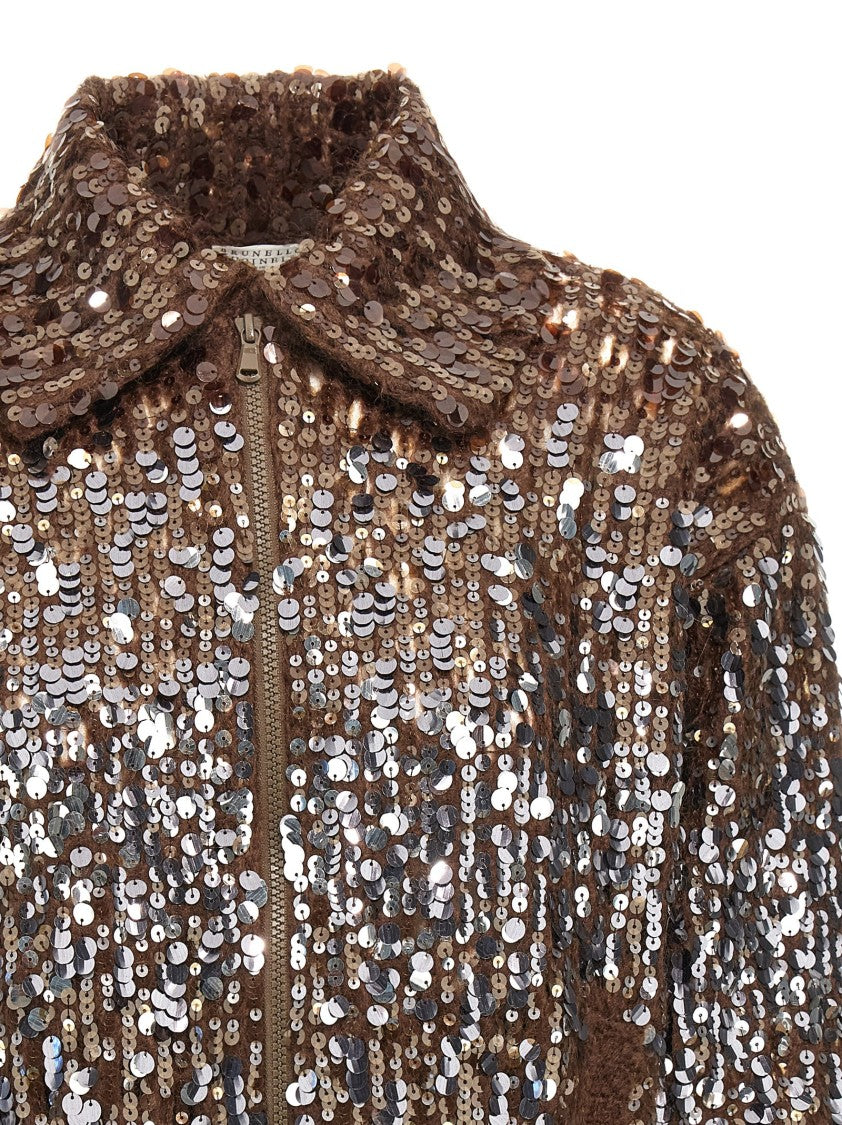 Brunello Cucinelli Dazzling Dégradé Embroidery' Cardigan
