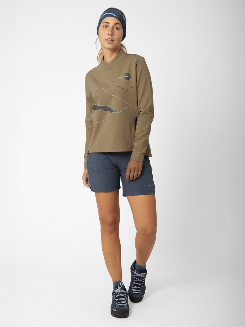 Lamunt Brown Erika Arty Relaxed High Sweater