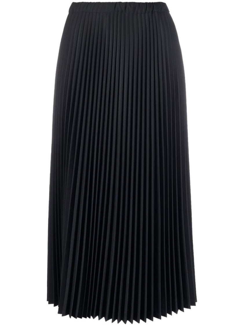 Jil Sander Pleated Black Skirt With Flowing Silhouette