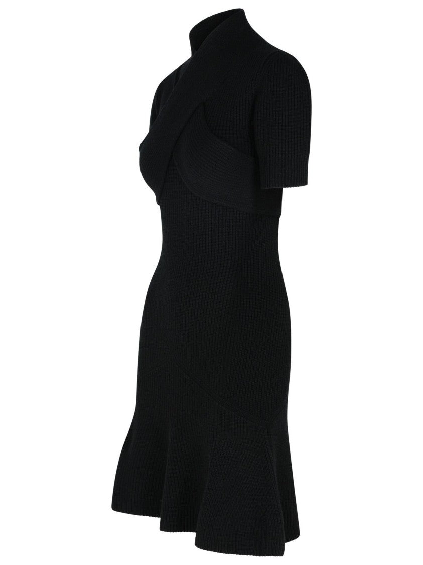 Patou Black Merino Wool Blend Dress