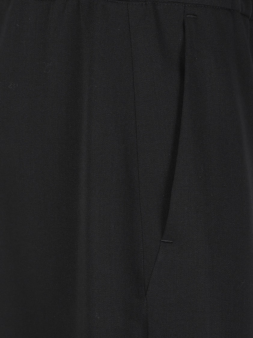 Max Mara Cropped Black Pants With Straight Cut