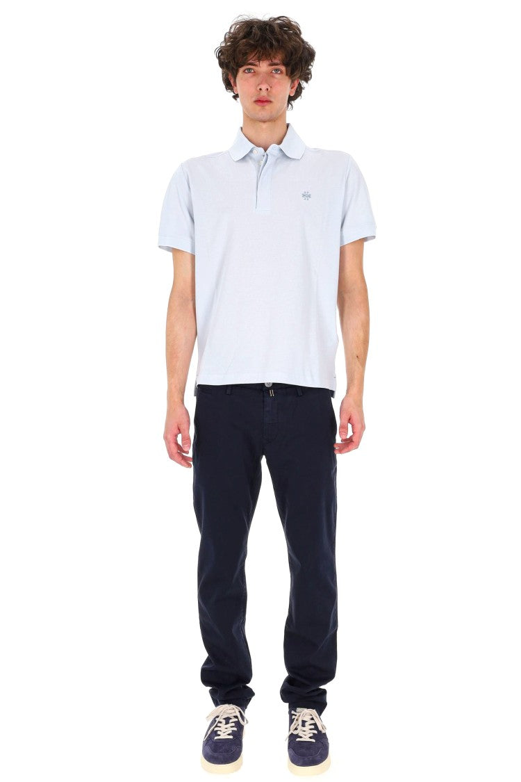 Jacob Cohen Light Blue Piquet Cotton Polo Shirt