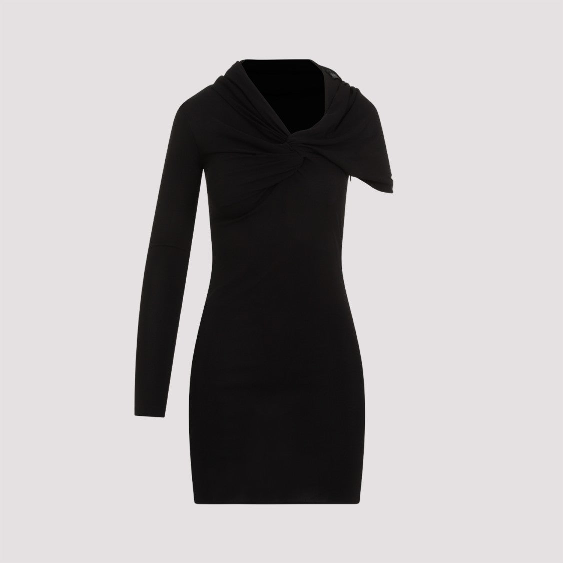 Saint Laurent Black Viscose Mini Dress