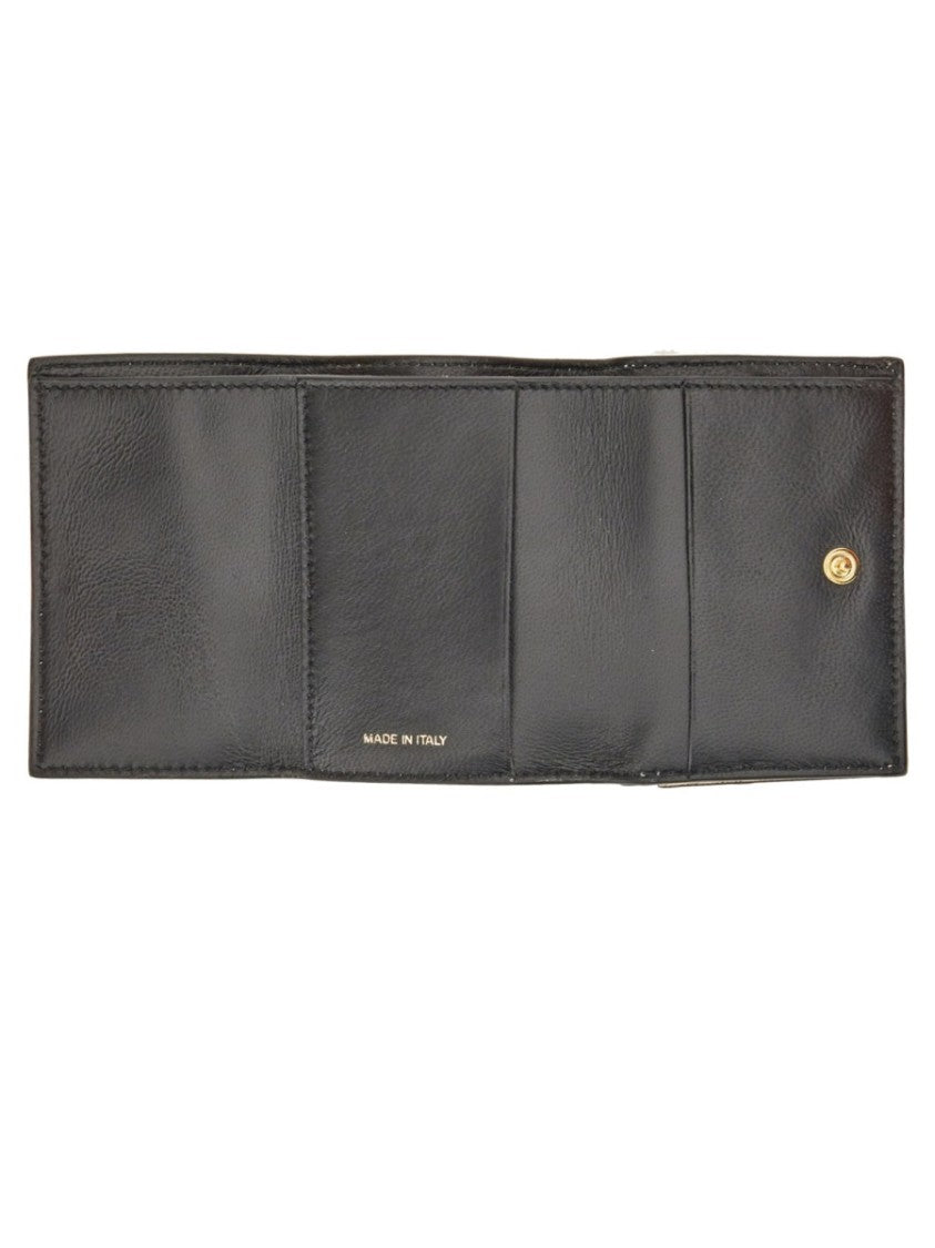 Marni Color-Blocked Tri-Fold Wallet With Snap Closure