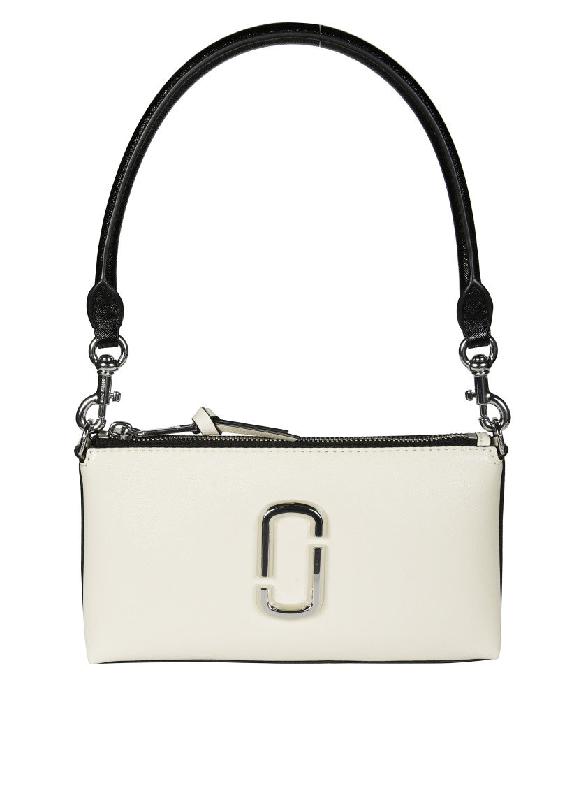 Marc Jacobs Rectangular Handbag With Textured Back And Silver Detailing