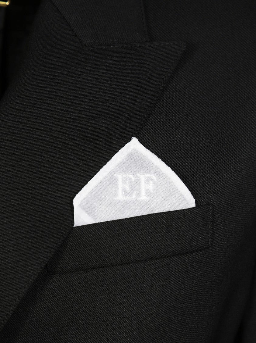 Elisabetta Franchi Tailored Double-Breasted Black Blazer