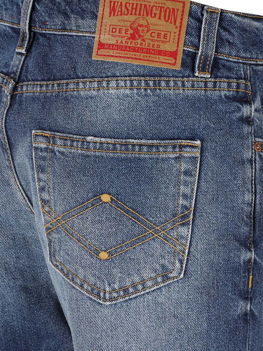 Washington Classic Straight-Leg Jeans With Subtle Fading And Rivet Accents