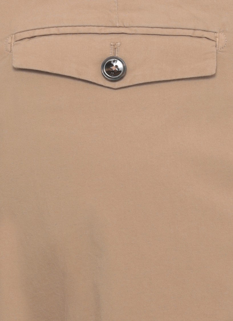 Pt Torino Beige Cotton Straight-Leg Pants