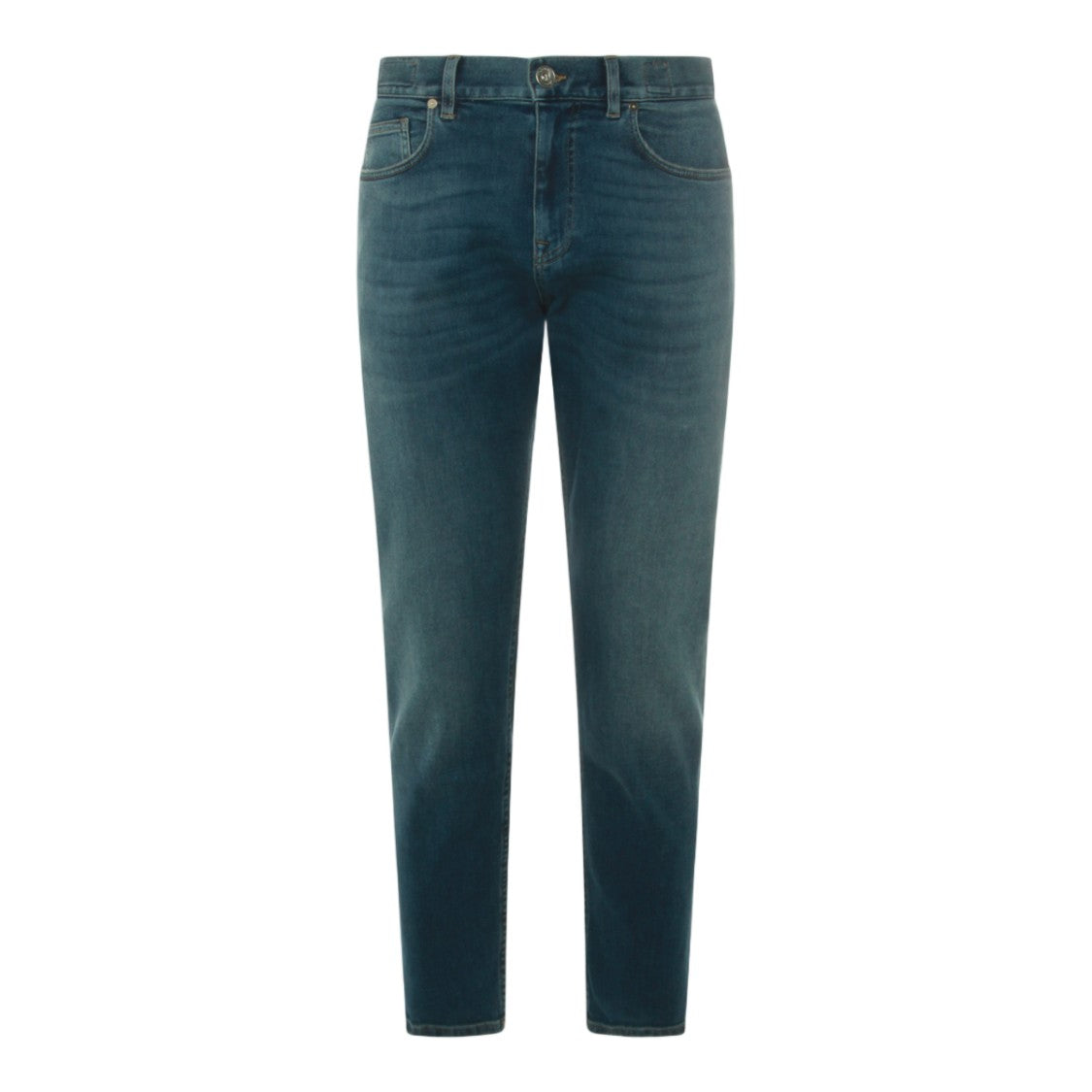 Eleventy Straight-Leg Blue Jeans With Classic Five-Pocket Design