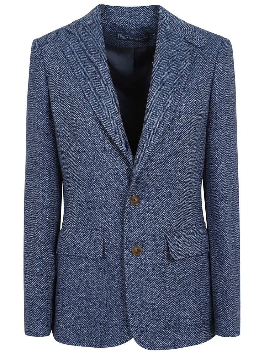 Polo Ralph Lauren Herringbone Blazer With Tailored Fit And Elegant Button Detail