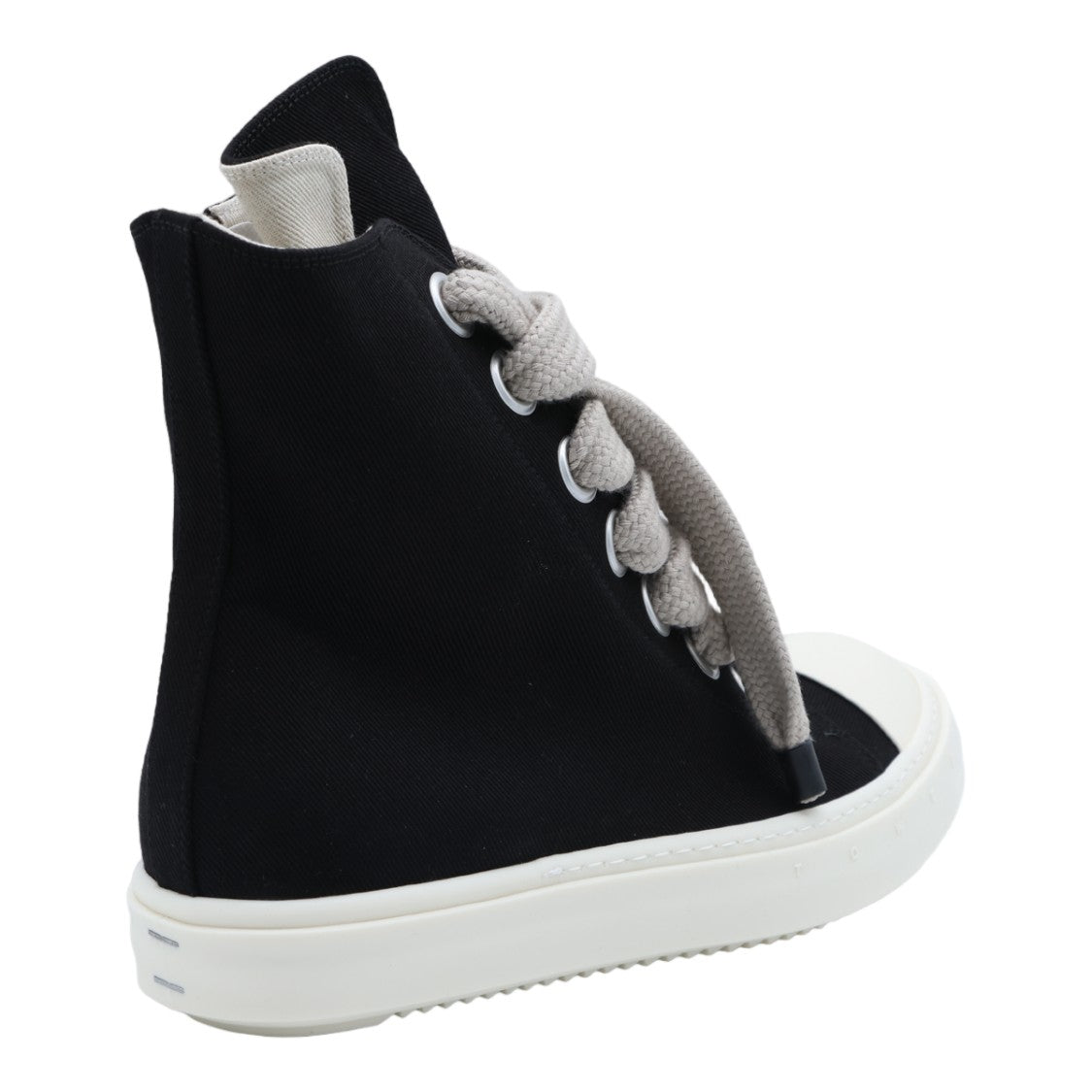 Drkshdw By Rick Owens High-Top Sneakers With Oversized Beige Laces And Chunky Sole