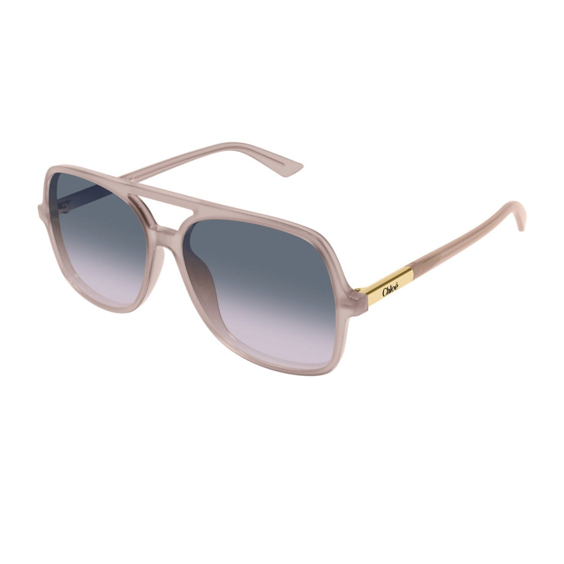 Chloé Beige Ch0364s Oversized Acetate Aviator Sunglasses
