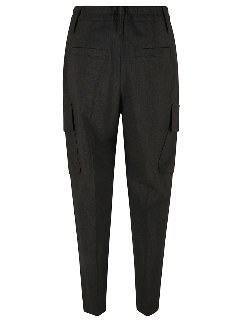 Brunello Cucinelli Tailored Grey Trousers With Cargo Pockets
