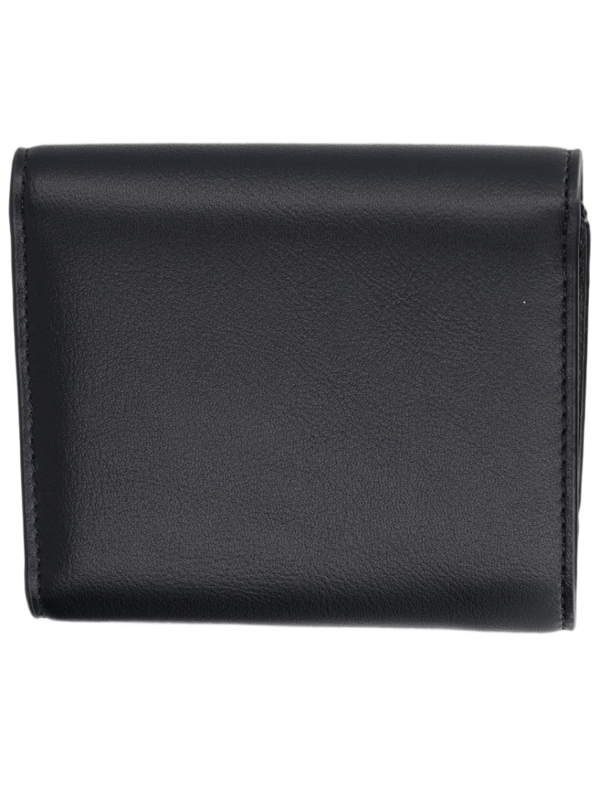 Vivienne Westwood Black Compact Silver-Emblem Polyester Wallet