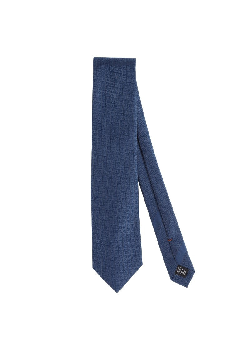 Zegna Pure Silk Monogram Tie