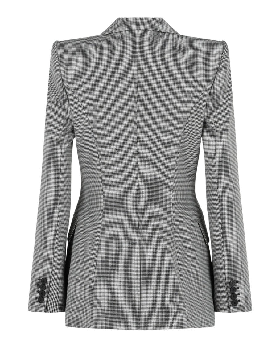 Alexander Mcqueen Houndstooth Check Double-Breasted Blazer