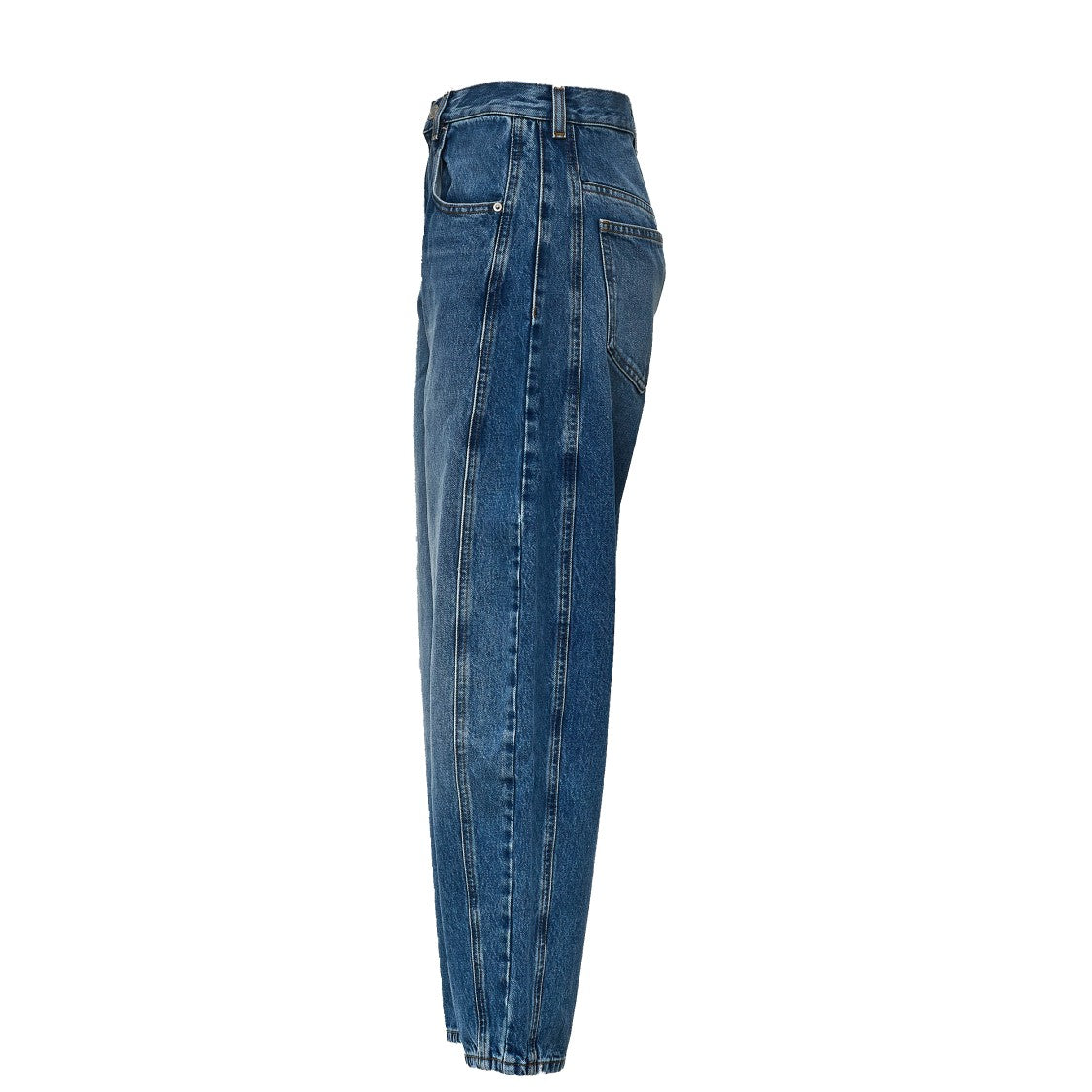 Isabel Marant Timeless Denim Pants With Barrel Cut And Concealed Closure