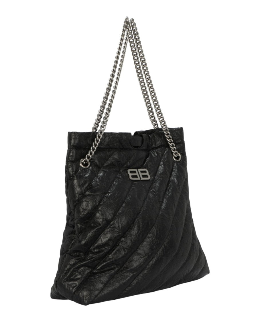 Balenciaga Quilted Medium Tote With Distressed Calfskin Leather
