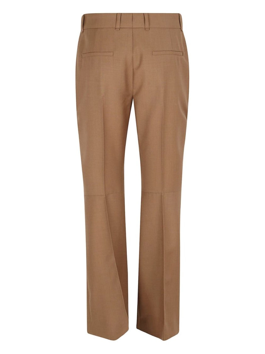 Alexander Mcqueen Tailored Brown Straight-Leg Trousers With Classic Pockets