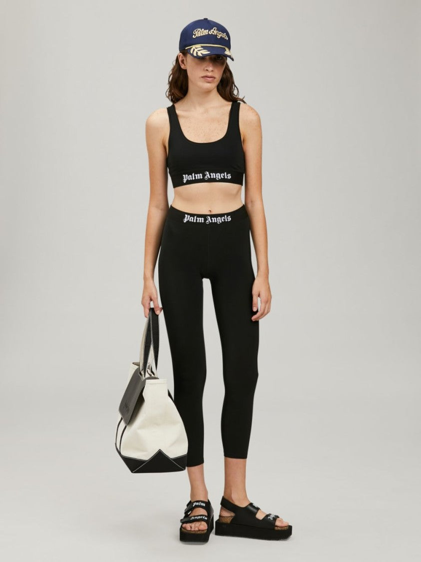 Palm Angels Black Cropped Top