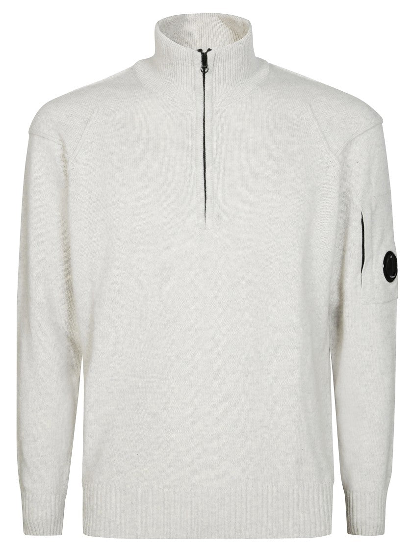 C.P. Company Knitwear Polo Collar In Lambswool Grs