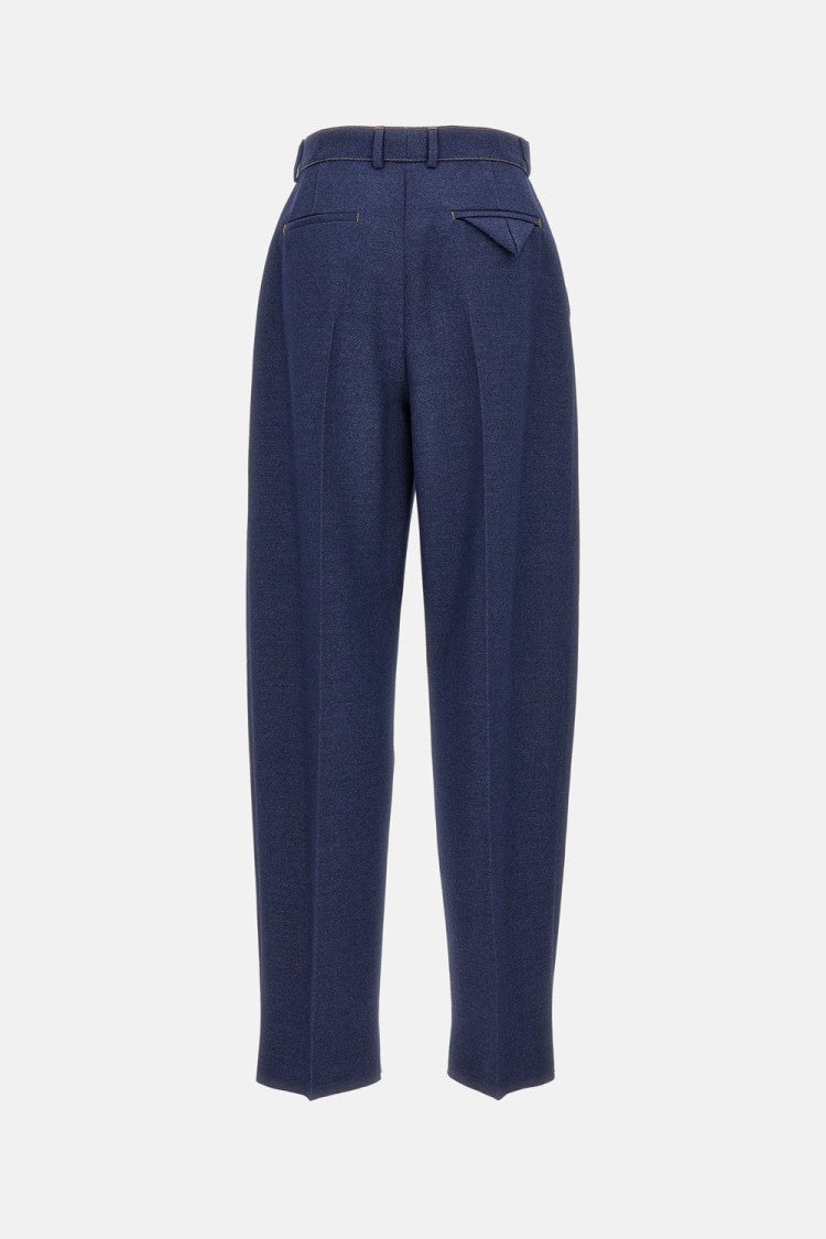 Bottega Veneta Balloon Trousers With Pleats And Side Pockets