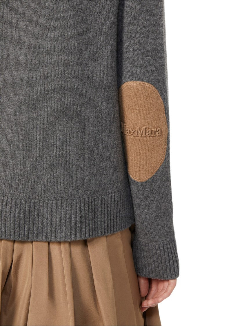 Max Mara Relaxed Fit V-Neck Cardigan With Horn Button Closure