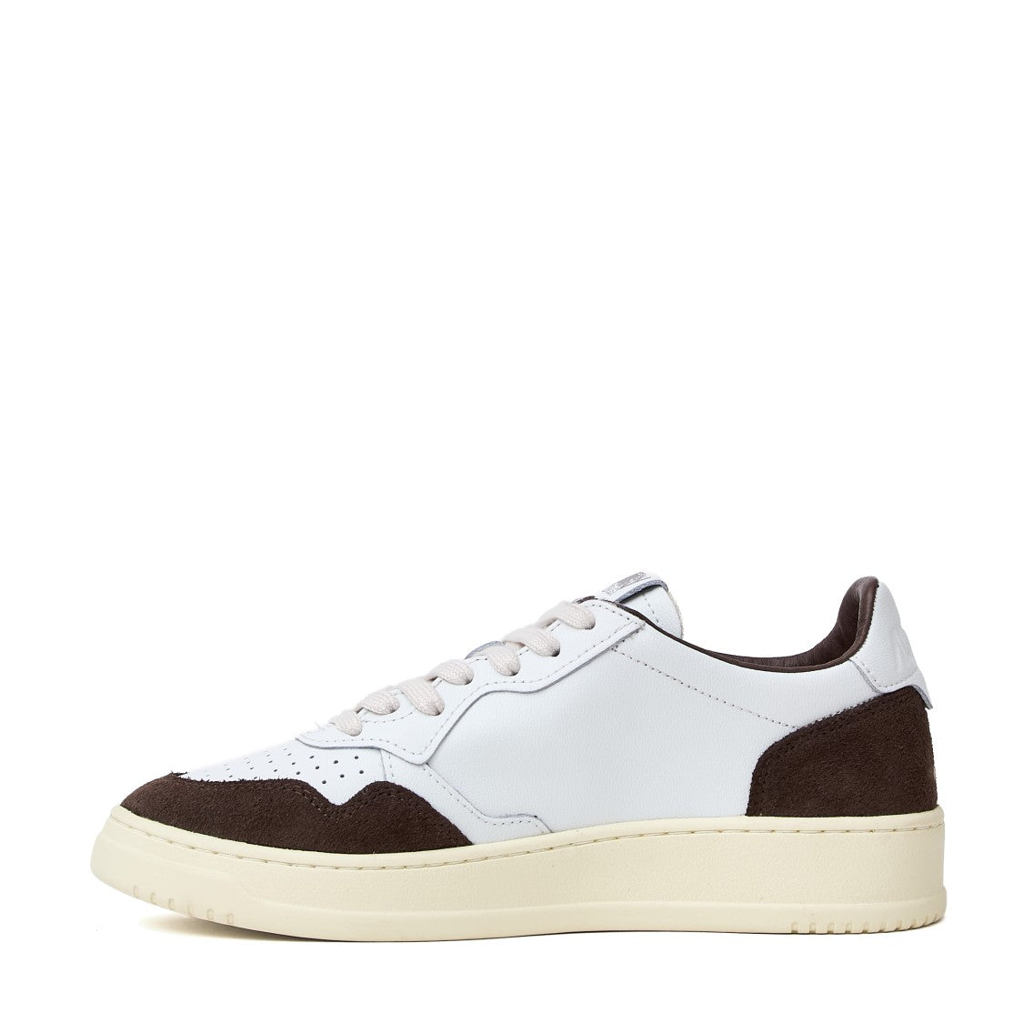 Autry White Mahogany Medalist Low Leather Sneakers