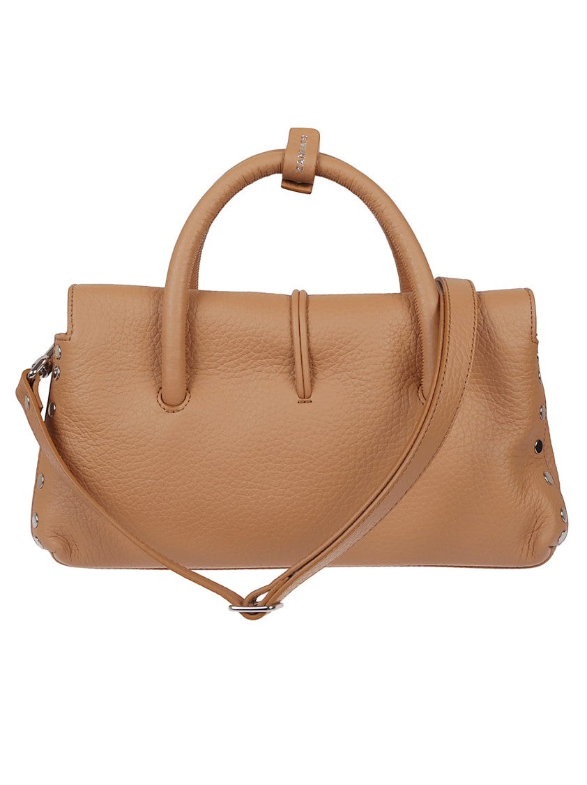 Zanellato Structured Leather Handbag With Metallic Clasp