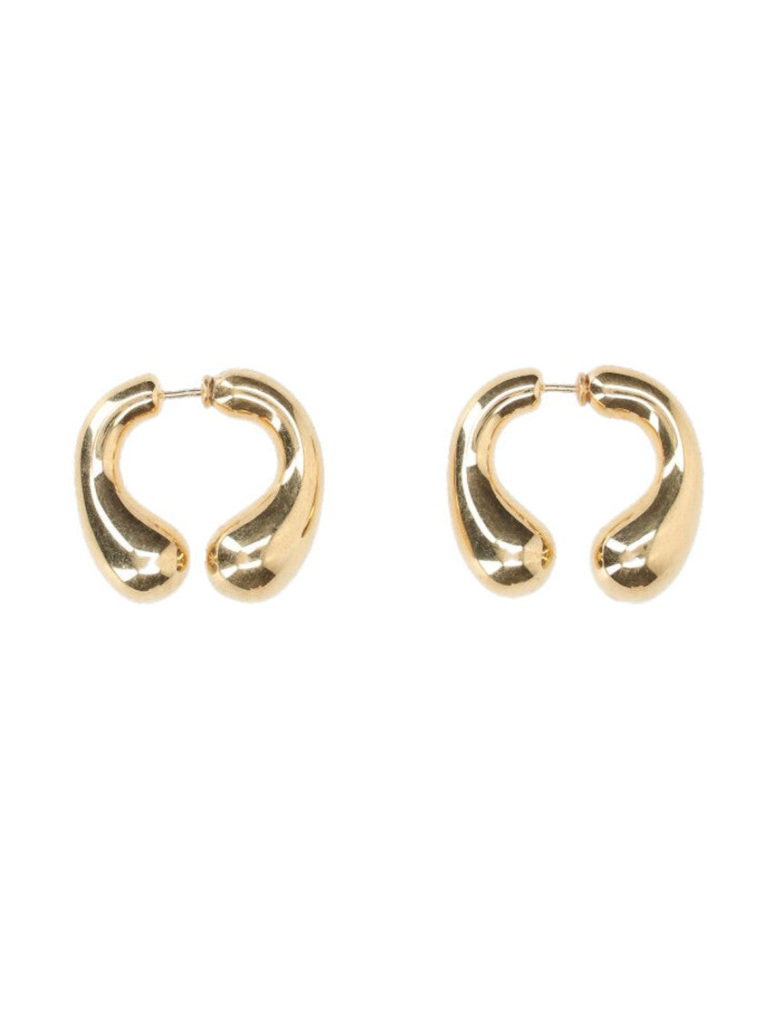 Panconesi "P Helix" Earrings In Gold-Plated Silver, Sculptural Design.