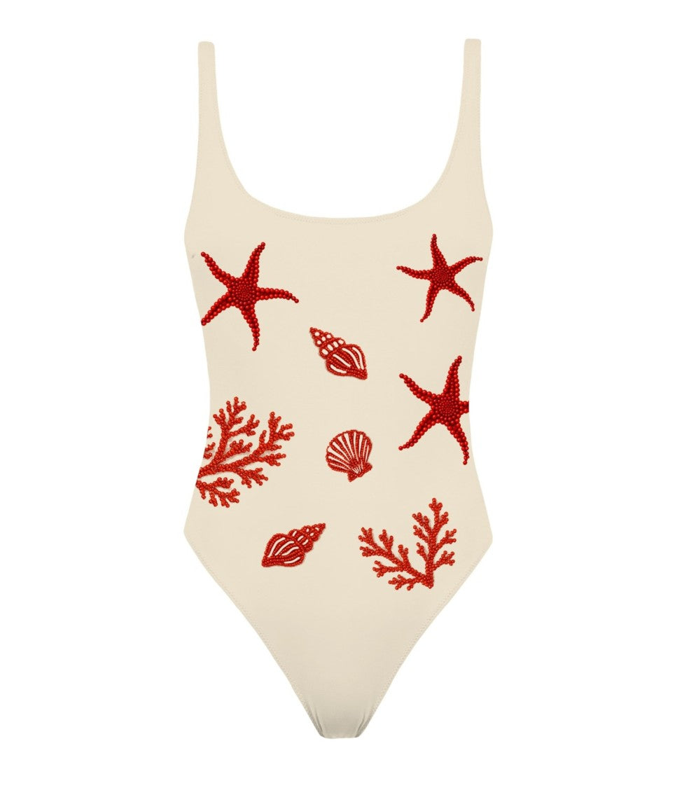 Mc2 Saint Barth Marine-Inspired One-Piece Swimsuit With Vibrant Sea Motifs