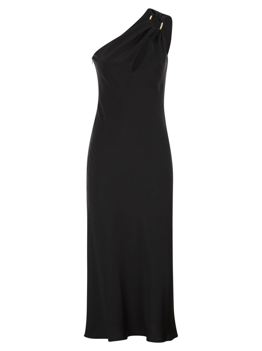 Max Mara Mseentrata - One-Shoulder Dress In Shiny Satin