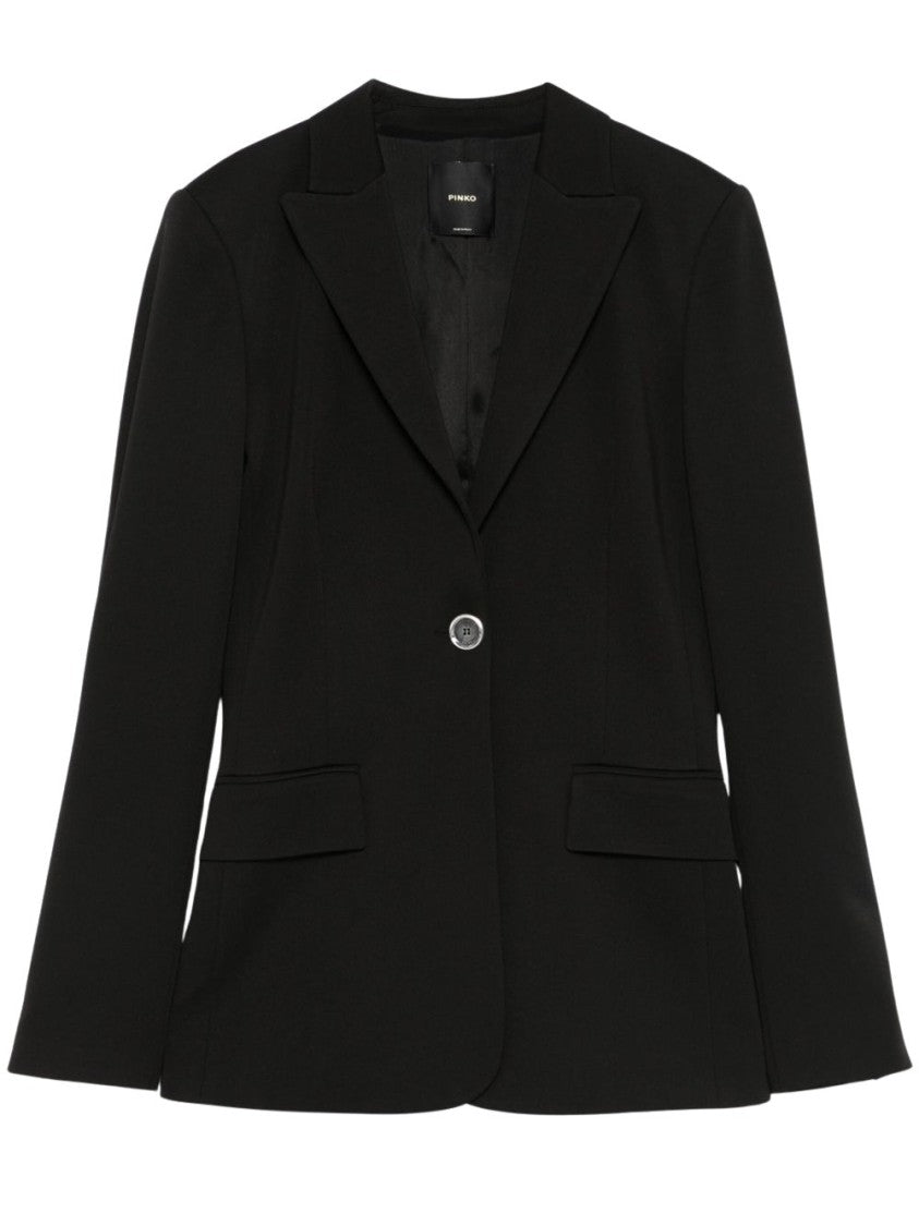 Pinko Tailored Black Jacket With Classic Lapel