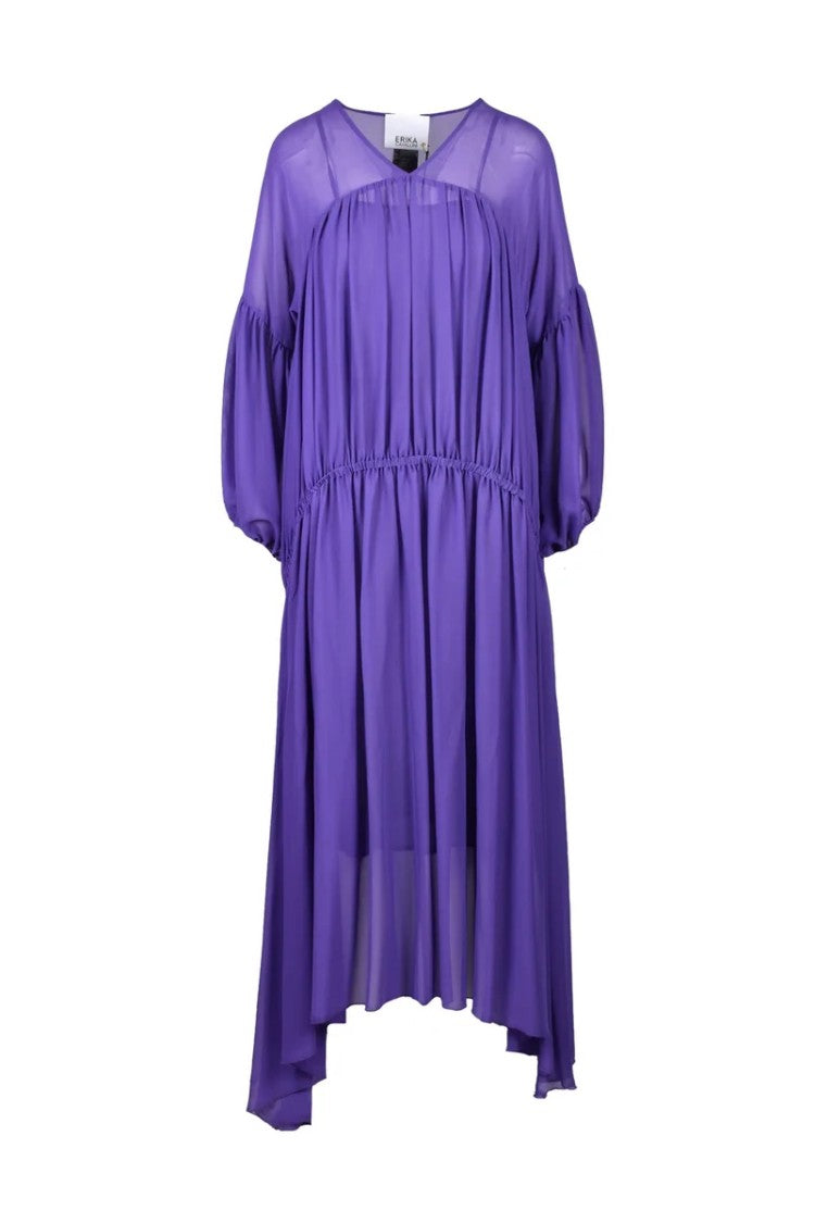 Erika Cavallini Long Dress Acetate And Silk - Purple