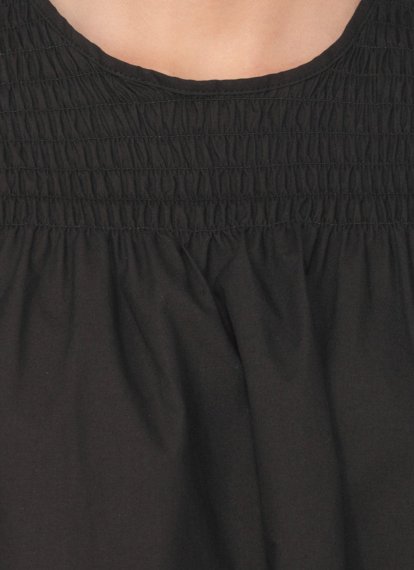 A.P.C. Smocked Bodice Cotton Blouse