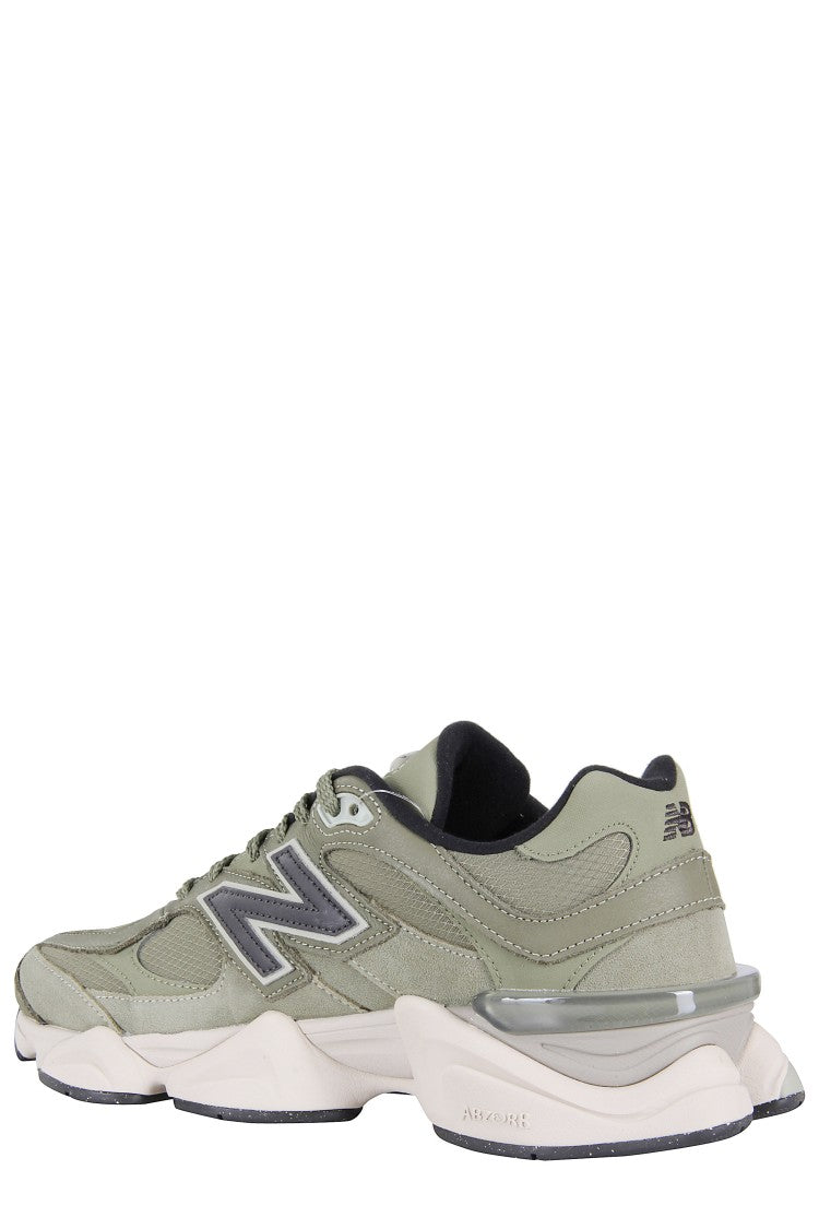 New Balance Olive Green Mesh And Suede Sneakers