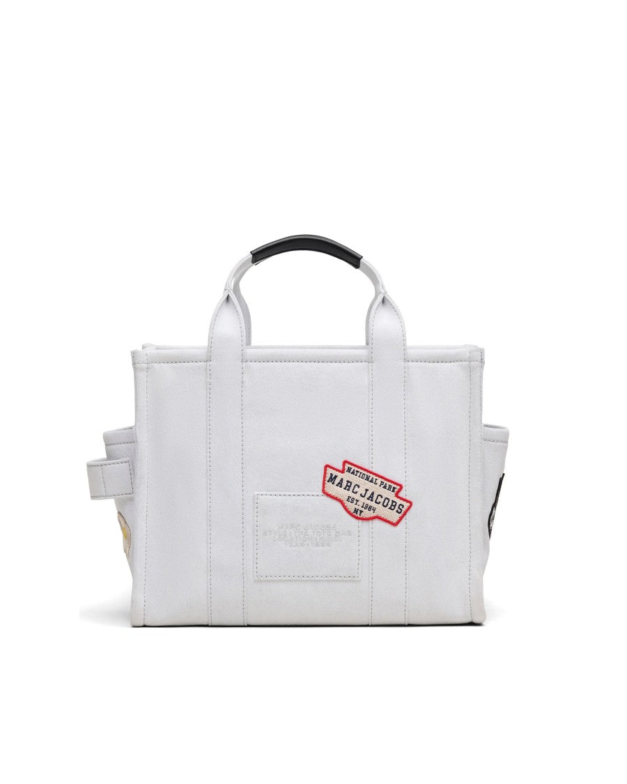 Marc Jacobs Patchwork Denim Tote Bag With Adjustable Strap