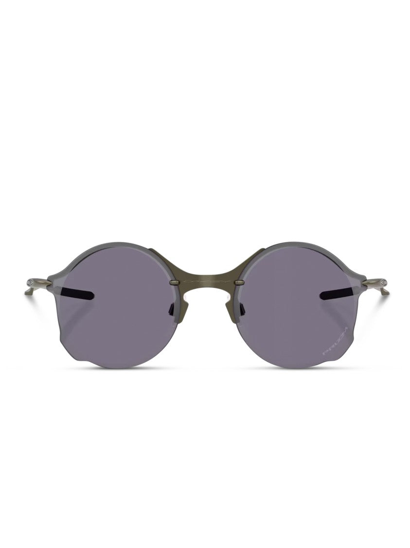 Oakley Thin Metal Frame Matte Oval Sunglasses