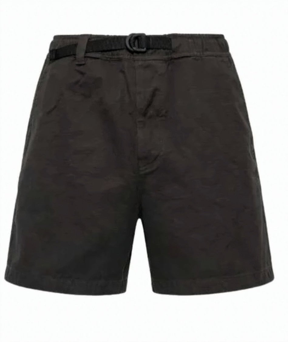 Stone Island Straight-Cut Black Shorts With Adjustable Waistband