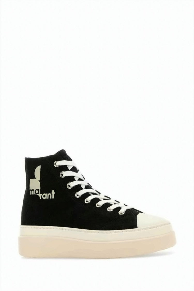 Isabel Marant High-Top Sneakers With Bold Logo And Creamy Sole