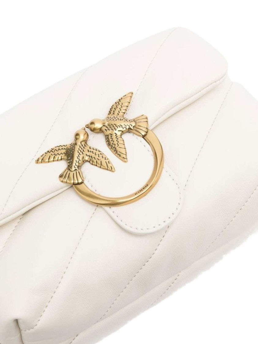 Pinko Quilted Leather Flap Bag