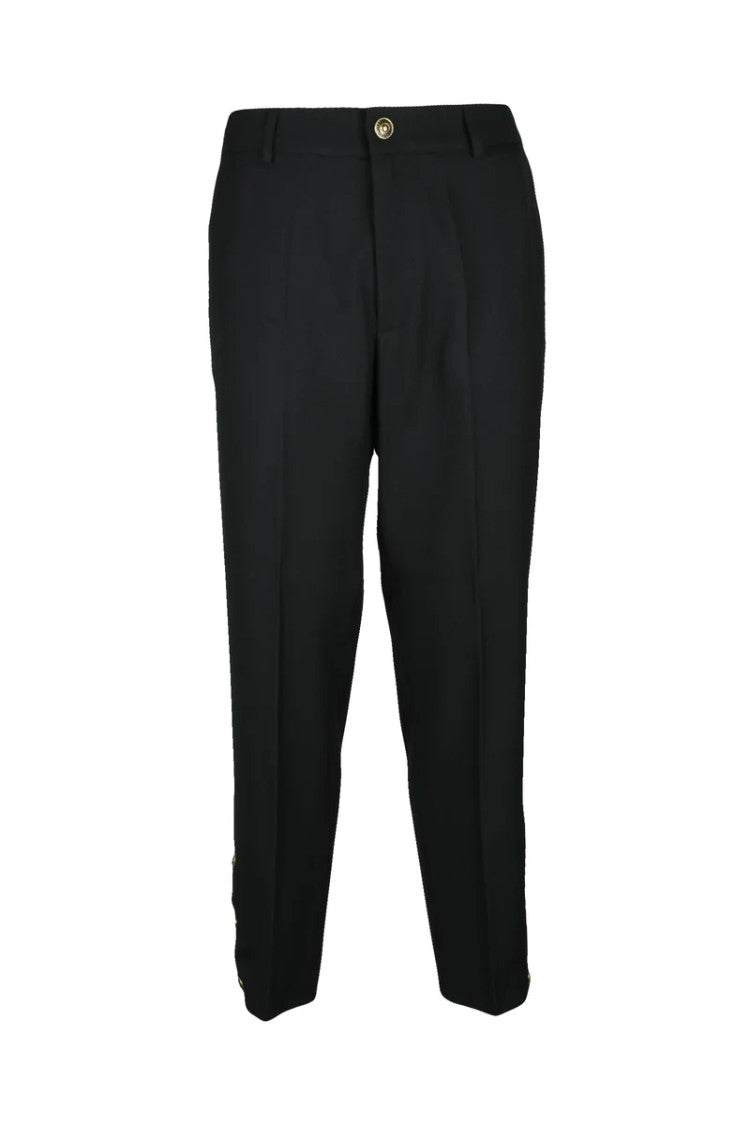 Versace Jeans Couture Tailored Black Trousers With Classic Waistband