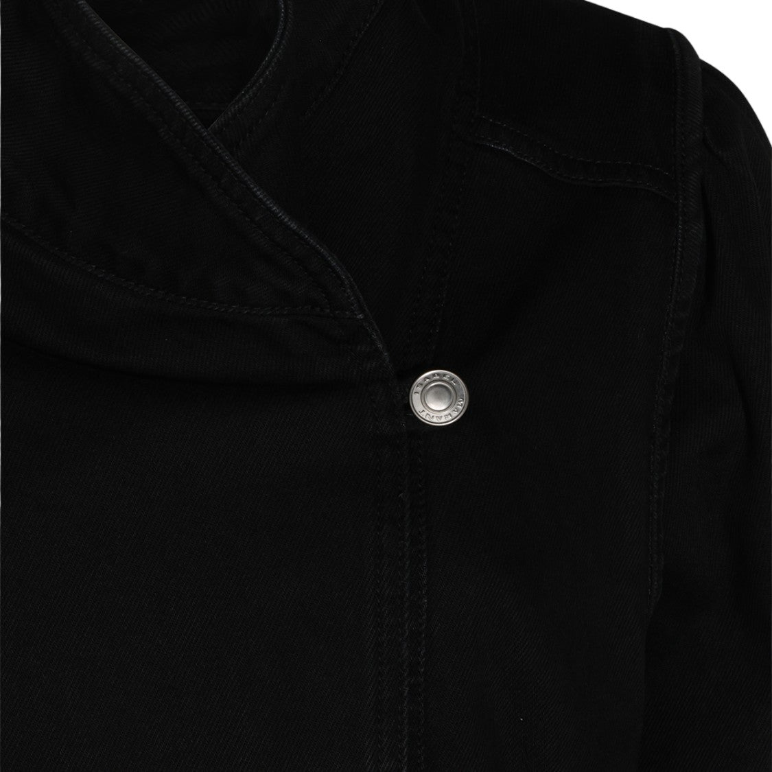 Isabel Marant Étoile Metallic Button Asymmetrical Collar Structured Jacket