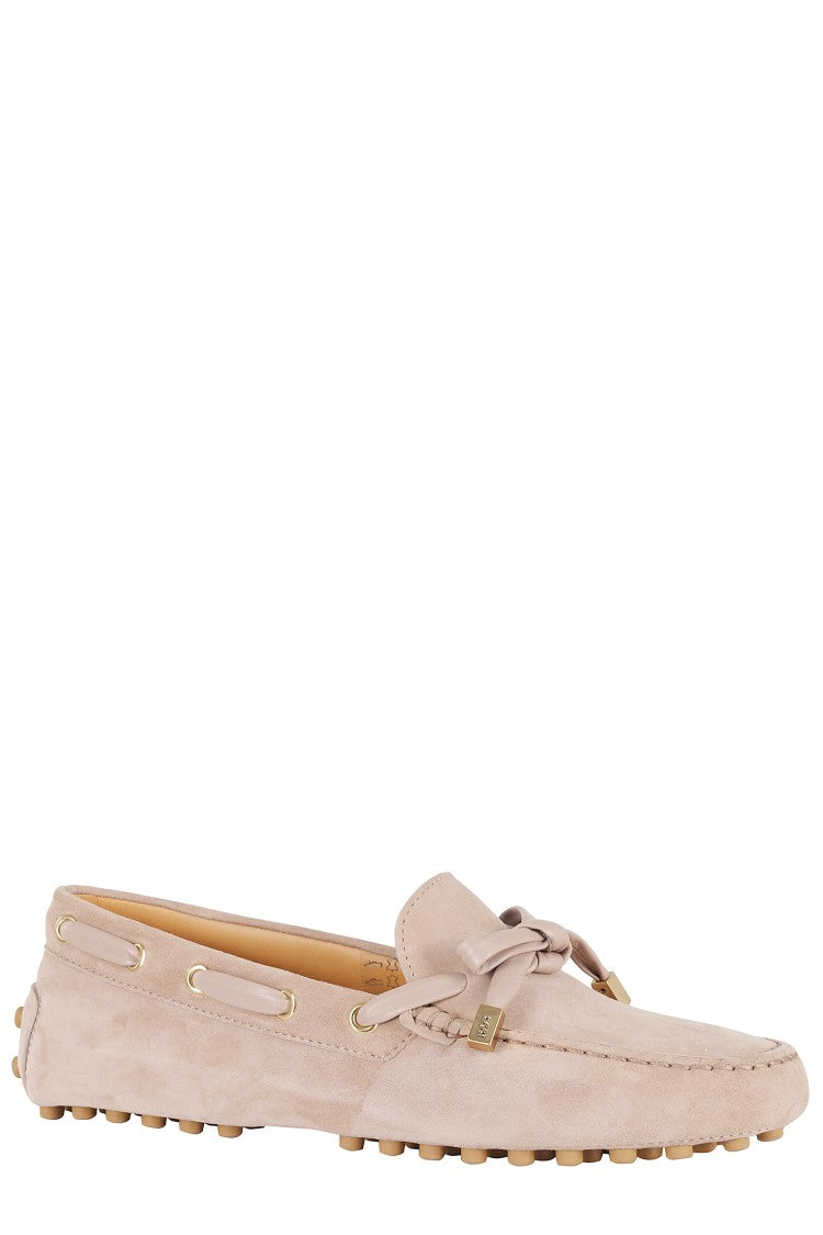Tod's Powder Pink Rubber Loafer Golden-Inserts Leather Loafers