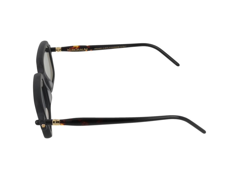 Kuboraum Bold Gold-Tone Detail Rectangular Frame Sunglasses